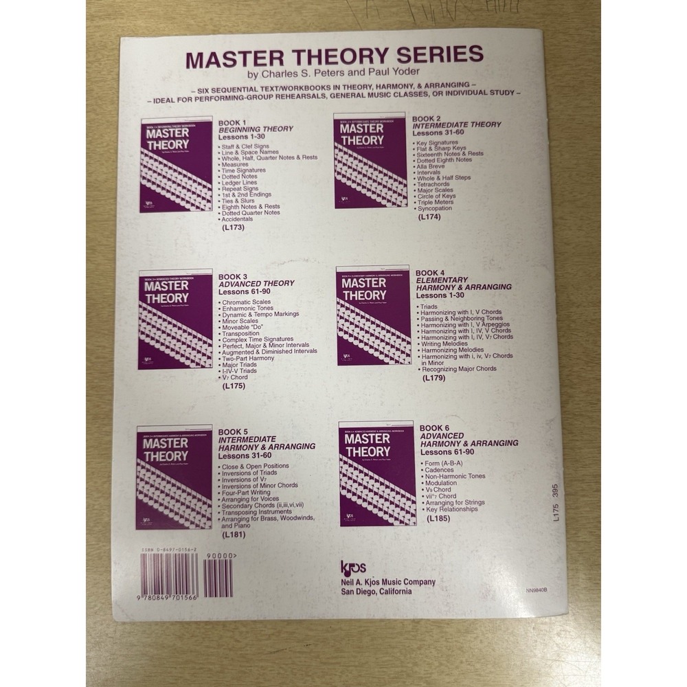 Master Theory Advanced Theory Workbook, Book 3 By Charles S Peters & Paul Yoder - Picture 4 of 4